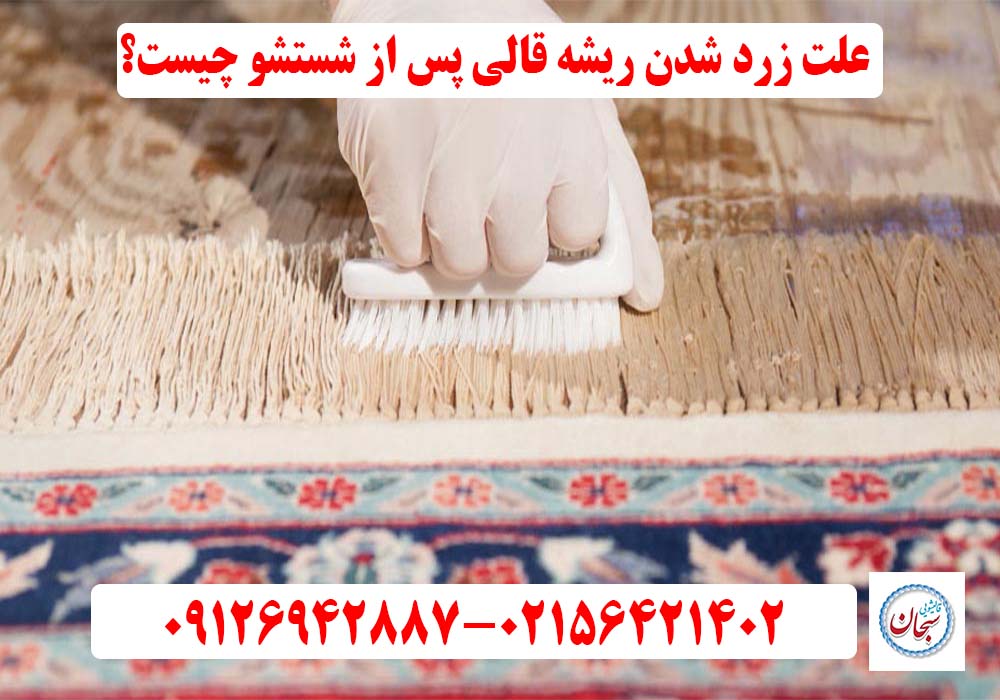 علت زرد شدن ریشه قالی پس از شستشو چیست؟